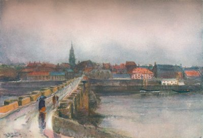 A Wet Day, Old Berwick Bridge by Robert Buchan Nisbet