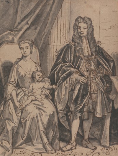 Portrait of a Family, Called John Sheffield, Duke of Buckingham, and Family by Robert Byng