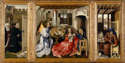 Triptych with the Annunciation (Merode Altarpiece) by Robert Campin