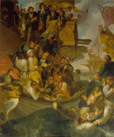The Taking of Admiral Nils Ehrenskiöld in the Battle of Gangut, Mid 18th century by Robert Carr Porter