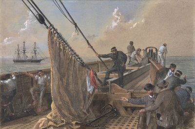 Forward Deck of the Great Eastern Cleared for the First Attempt to Grapple, 1865-66 by Robert Charles Dudley