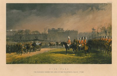 Hyde Park - The Princess Passing the Lines of the Volunteers, March 7th 1863 by Robert Charles Dudley