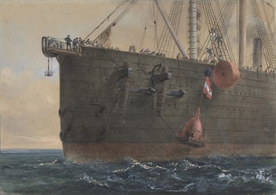 In the Bows of the Great Eastern: The Cable Broken and Lost, Preparing to Grapple by Robert Charles Dudley