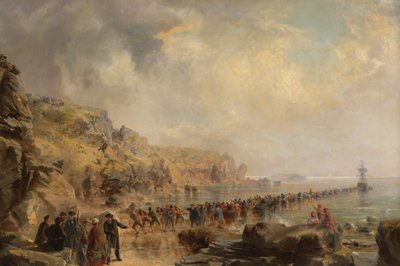 Landing the Shore End of the Atlantic Cable, 1866 by Robert Charles Dudley