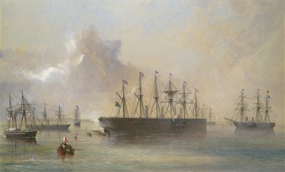 The Atlantic Telegraph Cable Fleet Assembled at Berehaven Southwest Coast of Ireland by Robert Charles Dudley