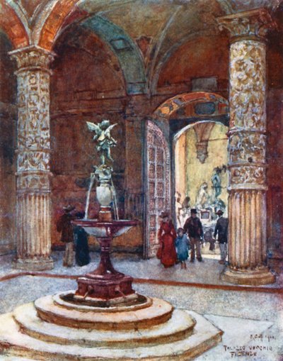 Courtyard of the Palazzo Vecchio by Robert Charles Goff
