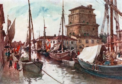 Harbour of Viareggio by Robert Charles Goff