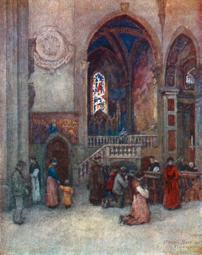 Interior of the Church of Santa Maria Novella, with the Strozzi Chapel by Robert Charles Goff