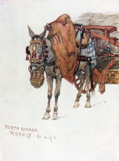 Study of Mule, with Decorated Harness by Robert Charles Goff