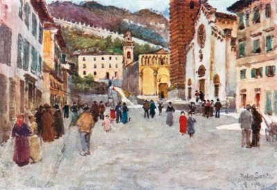 The Piazza, Pietra Santa, Near Viareggio by Robert Charles Goff