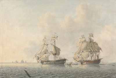 An English Man-of-War Taking Possession of a Ship by Robert Cleveley