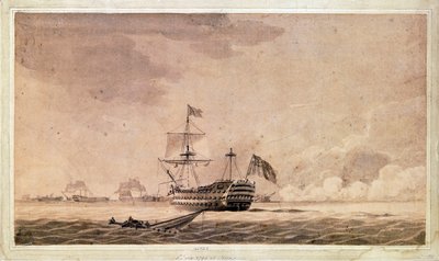 The British Ship Queen, June 1 by Robert Cleveley