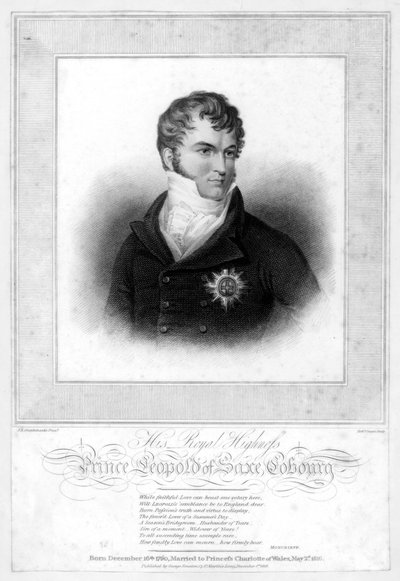 Prince Leopold George Christian Frederick of Saxe-Coburg-Saalfeld, 1818 by Robert Cooper