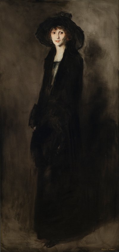 Lady in Black Velvet (Portrait of Eulabee Dix Becker) 1911 by Robert Cozad Henri