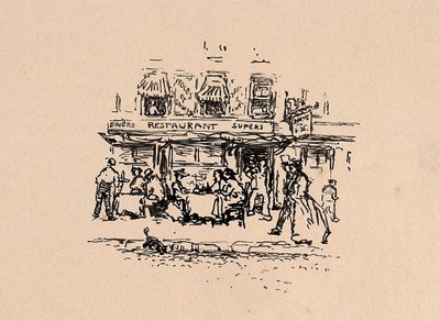 Where we Dined in the Latin Quarter, Paris, in 1896 by Robert Cozad Henri