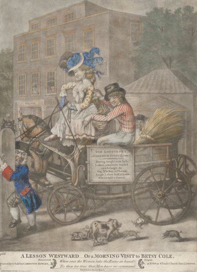 A Lesson Westward - or A Morning Visit to Betsy Cole by Robert Dighton