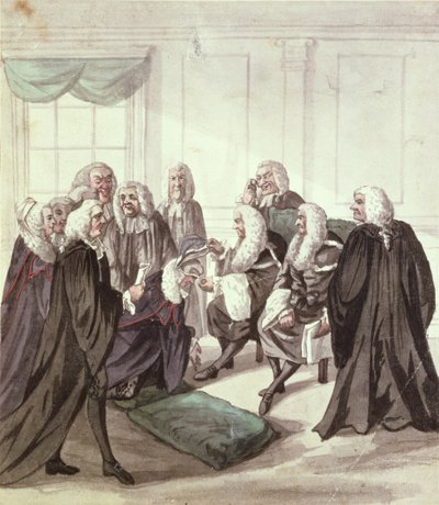 A Peep into Westminster Hall on a Call of Sergeants, 18th century by Robert Dighton