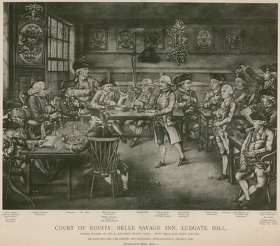 Court of Equity, Belle Savage Inn, Ludgate Hill, London by Robert Dighton