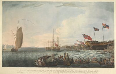 A View of Blackwall, with Part of the Dockyard, at the Launching of the Bombay Castle by Robert Dodd
