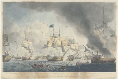 Battle of Camperdown (1797): Defeat of the Batavian Fleet by Robert Dodd