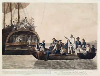 The Mutineers Turning Lieutenant Bligh and Part of the Officers and Crew Adrift, 29th April 1789 by Robert Dodd