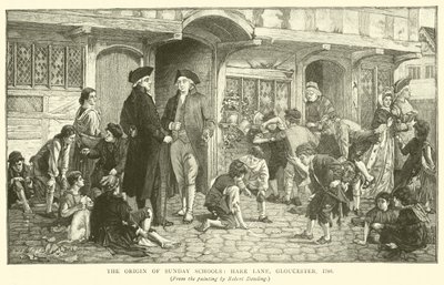 The Origin of Sunday Schools, Hare Lane, Gloucester, 1780 by Robert Dowling