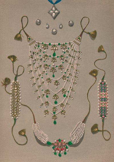Cross Pendant Brooches & Earrings, Suite of Indian Ornaments, 1863 by Robert Dudley