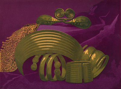 Gold Ornaments from Suite and a Bracelet, 1863 by Robert Dudley