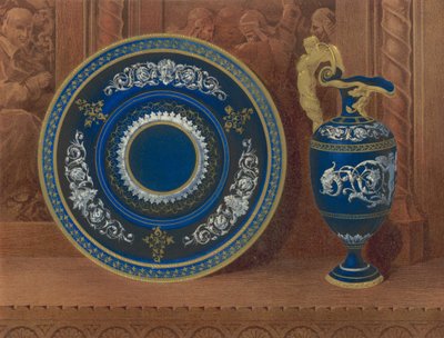 Porcelain Ewer and Plateau, Presented by the Earl Spencer by Robert Dudley