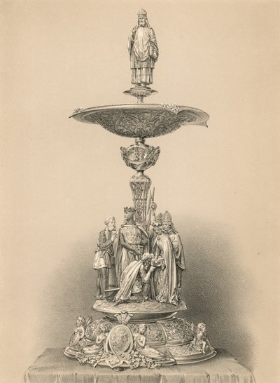 The Centre Piece in silver, the gift of Her Majesty in the name of HRH the Prince Consort and the Queen by Robert Dudley