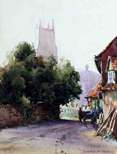 St. Albans, Misty Morning by Robert E. Groves