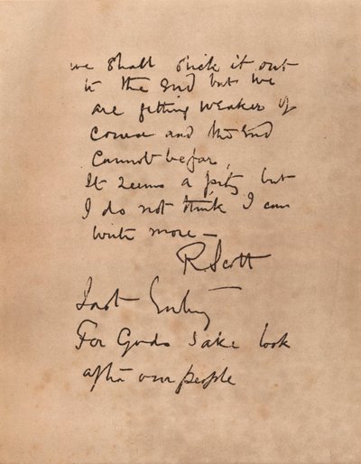 The final page of Captain Scott