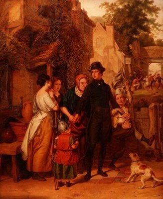 The Parting - A Recruit Taking Leave of His Family by Robert Farrier