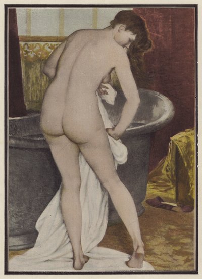 Woman bathing by Robert Fleury