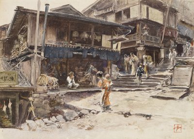 A Street in Ikao, Japan I, 1890 by Robert Frederick Blum