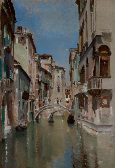 Canal in Venice, San Trovaso Quarter by Robert Frederick Blum