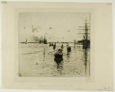 Lagoon with Steamers and Gondolas, Venice by Robert Frederick Blum