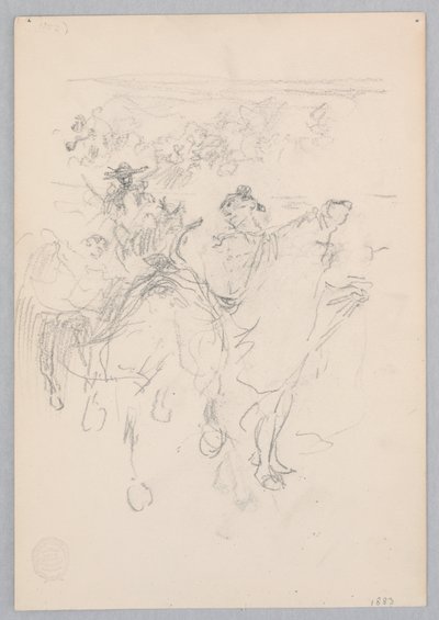 Men on Horseback by Robert Frederick Blum