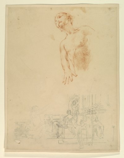 Study for a Group, “Vintage Festival,” Mendelssohn Glee Club, New York, NY by Robert Frederick Blum