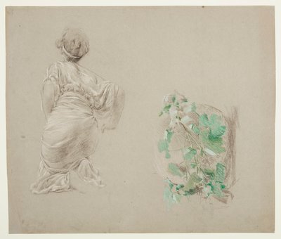 Study for a Kneeling Woman, "Vintage Festival," Mendelssohn Glee Club, New York, NY by Robert Frederick Blum