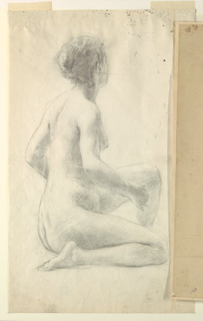 Study for a seated woman, "Vintage Festival," Mendelssohn Glee Club, New York, NY by Robert Frederick Blum