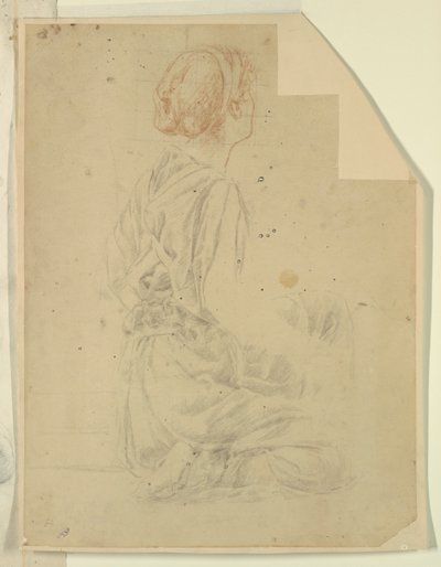 Study for a seated woman, “Vintage Festival,” Mendelssohn Glee Club, New York, NY by Robert Frederick Blum