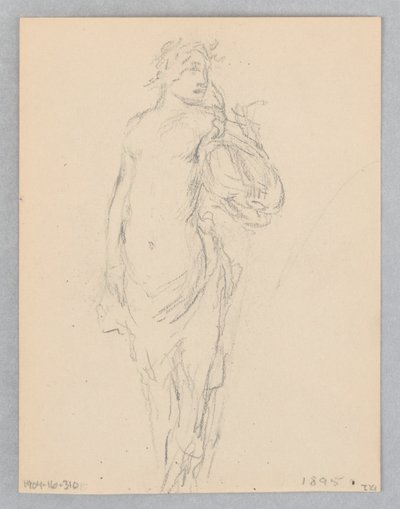 Study for a Standing Woman, "Moods to Music," Mendelssohn Glee Club, New York, NY by Robert Frederick Blum