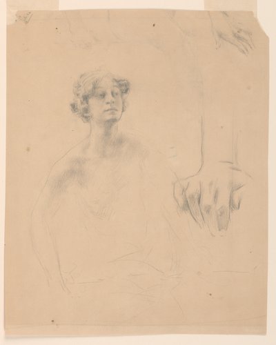 Study for Woman, “Vintage Festival,” Mendelssohn Glee Club, New York, NY by Robert Frederick Blum