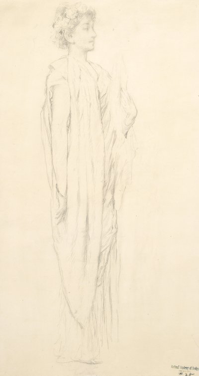 Study of Draped Female Figure for Moods to Music Mural by Robert Frederick Blum