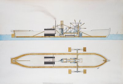 Steamboat designed by Robert Fulton, United States by Robert Fulton