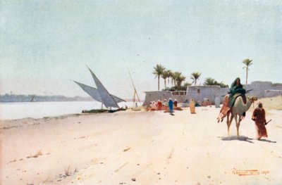 A Nile Village by Robert George Talbot Kelly