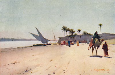 A Nile Village by Robert George Talbot Kelly