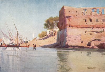 A Ruined Palace at Mit Gamr by Robert George Talbot Kelly