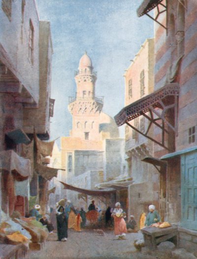 The Gamalieh and Mosque of the Sultan Babaas, Cairo by Robert George Talbot Kelly